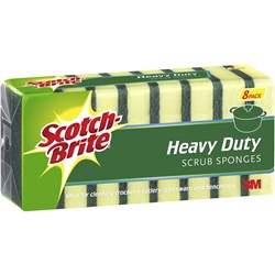 SCOTCH-BRITE HEAVY DUTY SCRUB SPONGES PACK OF 8