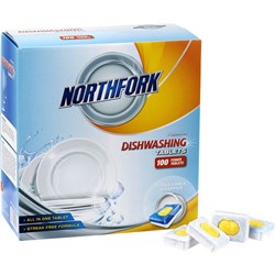 NORTHFORK PREMIUM DISHWASHING TABLETS ALL IN ONE BOX OF 100