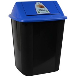 ITALPLAST WASTE SEPARATION BIN 32 LITRES PAPER & CARDBOARD BLUE