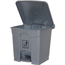 CLEANLINK RUBBISH BIN WITH PEDAL LID 30 LITRES GREY