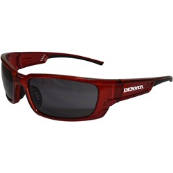 MAXISAFE DENVER PREMIUM SAFETY GLASSES ANTI FOG SMOKE LENS RED FRAME