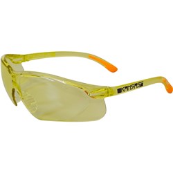 MAXISAFE KANSAS SAFETY GLASSES WITH ANTI FOG AMBER LENS AND FRAME