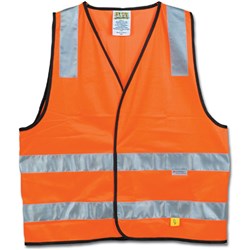 MAXISAFE HI-VIS DAY NIGHT SAFETY VEST MEDIUM ORANGE