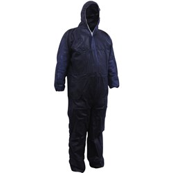 MAXISAFE DISPOSABLE COVERALLS POLYPROPYLENE LARGE BLUE