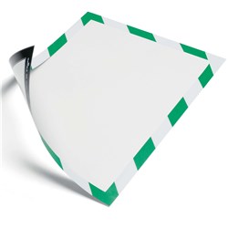 DURABLE MAGNETIC FRAME A4 SECURITY GREEN ON WHITE PACK OF 5