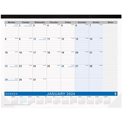 DEBDEN DESKTOP PLANNER 432 X 560MM MONTH TO VIEW CARDBOARD