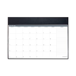 DEBDEN DESKTOP PLANNER 382 X 540MM MONTH TO VIEW WITH BLACK PVC ENCLOSURE
