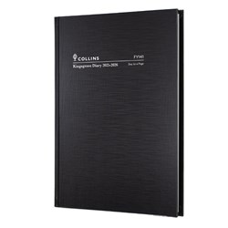 COLLINS KINGSGROVE FINANCIAL YEAR DIARY A4 DAY TO PAGE BLACK