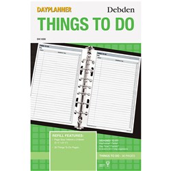 DEBDEN DAYPLANNER REFILL THINGS TO DO 140X216MM DESK EDITION
