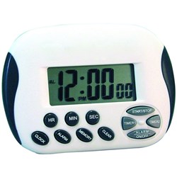 Carven Digital Timer White And Grey