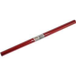RAINBOW DECORATIVE FOIL ROLL 500MM X 2M 85GSM SINGLE SIDED RED