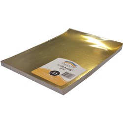 RAINBOW FOIL BOARD A4 270GSM GOLD PACK OF 50