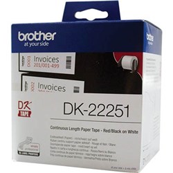 BROTHER DK-22251 CONTINUOUS PAPER TAPE 62MM X 15.24M WHITE