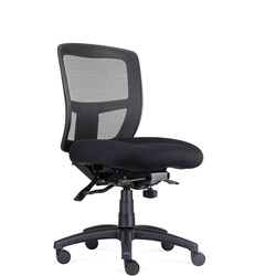 RAPIDLINE ERGO TASK CHAIR HIGH MESH BACK BLACK FABRIC SEAT