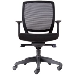 RAPIDLINE HARTLEY TASK CHAIR PROMESH MEDIUM BACK BLACK