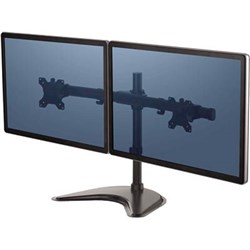 FELLOWES PROFESSIONAL SERIES FREESTANDING DUAL HORIZONTAL MONITOR MOUNT BLACK
