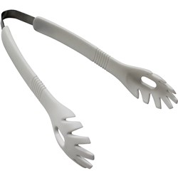 CONNOISSEUR PLASTIC SALAD TONGS 23CM WHITE