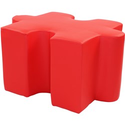 SYLEX PUZZLE BREAKOUT INTERLOCKING OTTOMAN RED