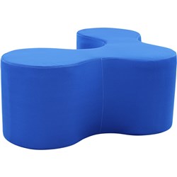 SYLEX LAVA LOUNGE BREAKOUT OTTOMAN MODULAR TRIPLE V SHAPE BLUE