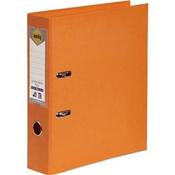 MARBIG LINEN PE LEVER ARCH BINDER A4 75MM ORANGE