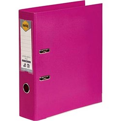 MARBIG LINEN PE LEVER ARCH BINDER A4 75MM PINK