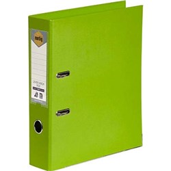 MARBIG LINEN PE LEVER ARCH BINDER A4 75MM LIME