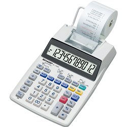 SHARP EL-1750V DESKTOP PRINTING CALCULATOR 12 DIGIT GREY