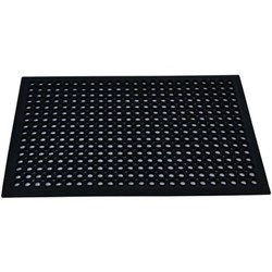 ITALPLAST SAFEWALK ANTI FATIGUE RUBBER MAT 90 X 60CM BLACK
