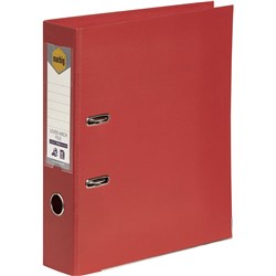 MARBIG LINEN PE LEVER ARCH BINDER A4 75MM BRIGHT RED