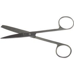 FIRST AIDER'S CHOICE SHARP/BLUNT SCISSORS 12.5CM STAINLESS STEEL