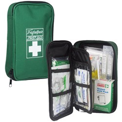 TRAFALGAR FIRST AID KIT TRAVEL SOFT CASE GREEN
