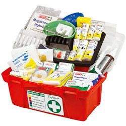 TRAFALGAR FIRST AID KIT NATIONAL WORKPLACE PORTABLE HARD POLY CASE