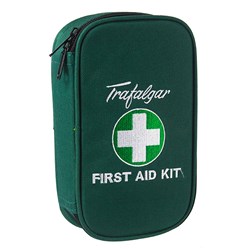 TRAFALGAR FIRST AID KIT VEHICLE LOW RISK SOFT CASE GREEN