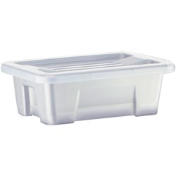 ITALPLAST 1 LITRE STORAGE+ MODULAR STORAGE BOX WITH LID GRAPHITE