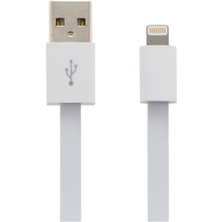 MOKI LIGHTNING TO USB SYNCHARGE CABLE 10CM WHITE