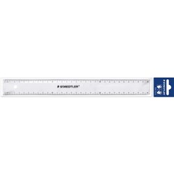 STAEDTLER PLASTIC RULER 30CM CLEAR