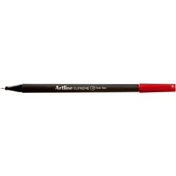 ARTLINE SUPREME FINELINER PEN 0.4MM RED PACK OF 12