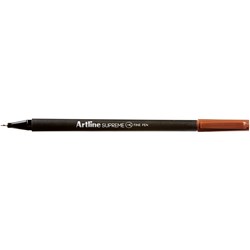ARTLINE SUPREME FINELINER PEN 0.4MM BROWN PACK OF 12