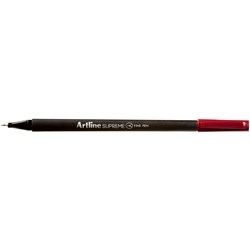 ARTLINE SUPREME FINELINER PEN 0.4MM DARK RED PACK OF 12