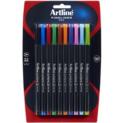 ARTLINE SUPREME FINELINER PEN 0.4MM ASSORTED COLOURS PACK OF 10