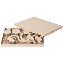 ZART PAPIER MACHE AUSTRALIAN ANIMAL SHAPES EIGHT ASSORTED DESIGNS PACK OF 80