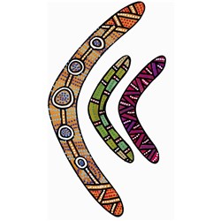 ZART CARDBOARD BOOMERANGS TWO SIZES WHITE 26CM AND 13CM PACK OF 60