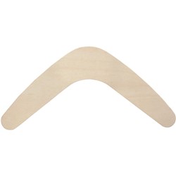 ZART WOODEN BOOMERANGS 6X30CM PACK OF 10
