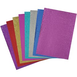 ZART METALLIC RIPPLE PAPER A4 EIGHT ASSORTED COLOURS PACK OF 40