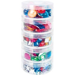 ZART JEWELS BRIGHT ASSORTED SHAPES & COLOURS PACK OF 750G