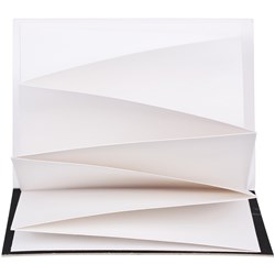 ZART DISPLAY JOURNALS FOLD OUT PAGES 13X19CM 250GSM PAPER BLACK COVER PACK OF 10
