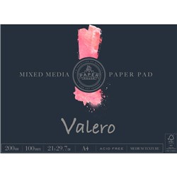 THE PAPER HOUSE VALERO PAD A4 200GSM MIXED MEDIA 100 SHEET