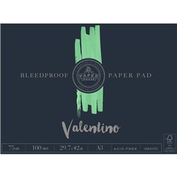 THE PAPER HOUSE VALENTINO PAD A3 75GSM BLEED PROOF 100 SHEET