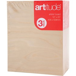 ARTITUDE CANVAS 16 X 20 INCH THIN EDGE BOARD PACK OF 3