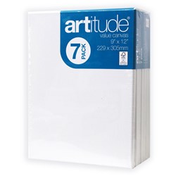 ARTITUDE CANVAS 9 X 12 INCH THIN EDGE PACK OF 7